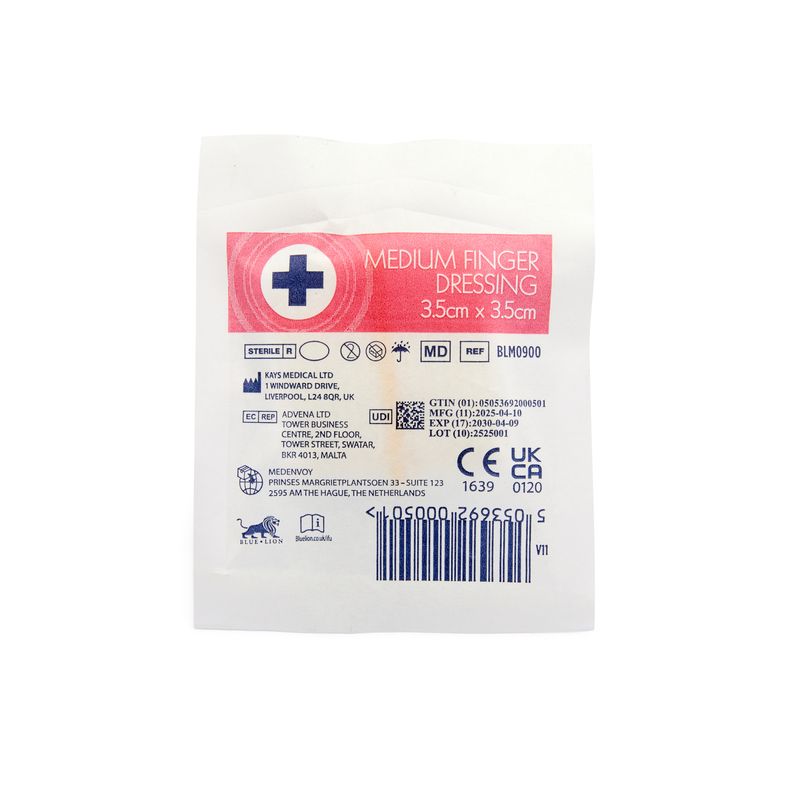 Blue Lion Self Adhesive Finger Bandage - 3.5cm x 3.5cm